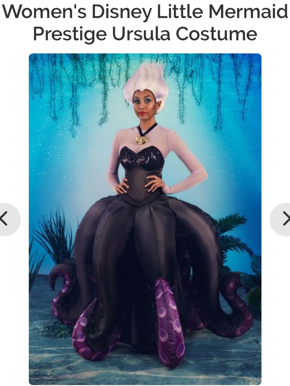 Large Women's Disney Little Mermaid Prestige Ursula Costume